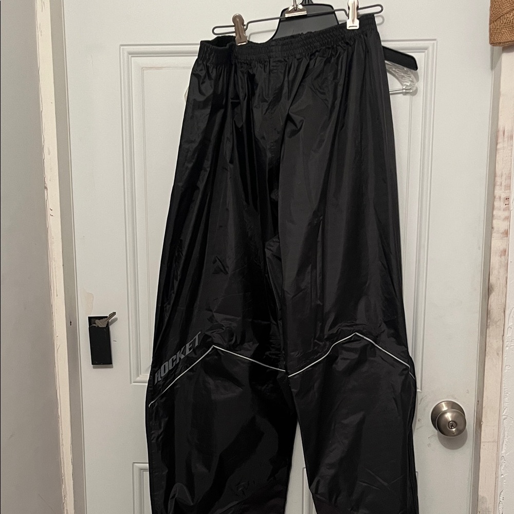 Joe Rocket Shiny Black Men's rain pants
